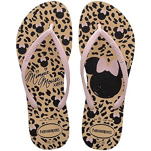 Chinelo Havaianas Licenciado SLIM Disney 39/0 Dourado PAR