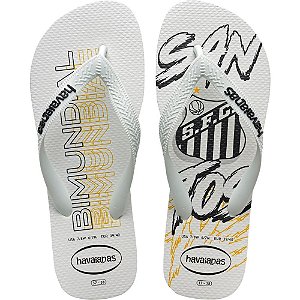 Chinelo Havaianas Licenciado TOP Santos 37/8 Branco PAR