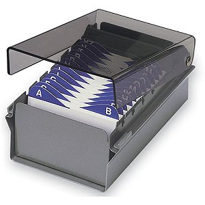 Fichario de Mesa Porta Cartoes Visita Fume