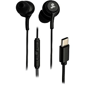 Fone de Ouvido Tipo C Auric. C/MIC. 1,20M PTO