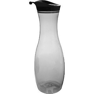 Garrafa Plastica SLIM Tampa Preta 1200ML PCT.C/03