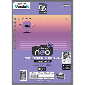 Refil para Caderno Basic ART Neo Degrade 80FLS