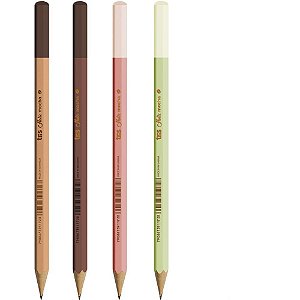 Lapis Preto Sextavado TRIS Mocha 4 Modelos POTE-48