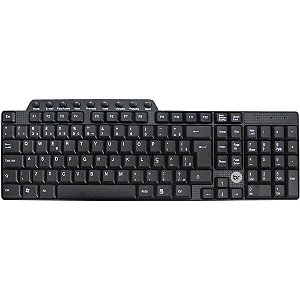 Teclado Multimidia USB Preto Basico