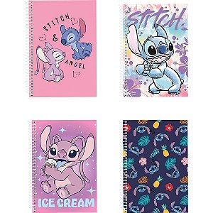 Caderno 10X1 Capa Dura STITCH e ANGEL 160FLS PCT.C/03
