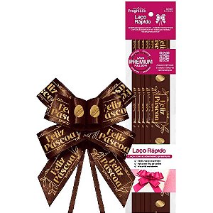 Laco Pronto Decorado 22MMX44CM Cetim Feliz Pascoa PCT.C/05