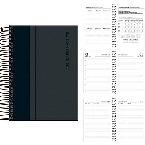 Agenda Permanente Permanente Preta 192F.130X188M PCT.C/04