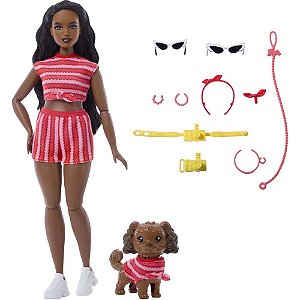 Barbie Fashion Brookly e Cão Combinação Looks