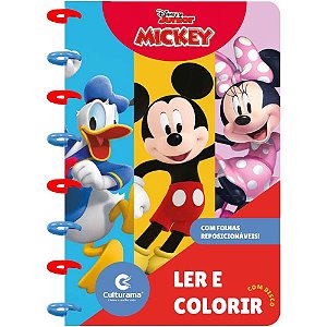 Livro Infantil Colorir LER e Colorir Disco Mickey