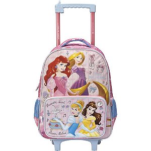 Mochila Infantil com Rodinha Princesa R C/ALCA Rosa GR