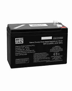 Bateria 12v 9a Selada Weg Para Nobreak Alarme