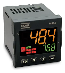 Controlador de Temperatura e Processos COEL KM3PLCRRRD-E-P | PID | 24VCA/VCC