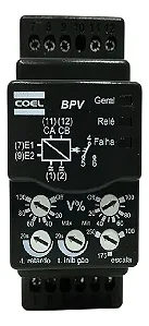Relé de Tensão Monofásico Coel BPVWA-P 24 a 240 V