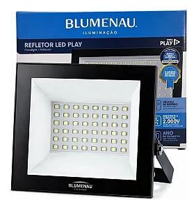 Refletor LED Play Alum Quad 50W 6500K Preto