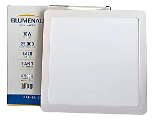 Painel LED Play Sobrepor Quadrado 18W 6.500K Branco | Blumenau