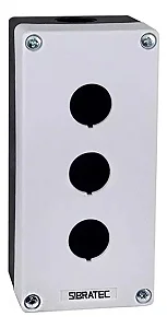 Caixa Plástica BX1 com 3 Furos Sibratec