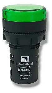 Sinaleiro Verde 24V CEW-SM2-E26 Termoplástico