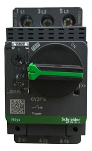 DISJUNTOR TERMOMAGNETICO TESYS GV2 6-10A MANOPLA ROTATIVA; GV2P14