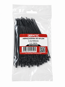 ABRACADEIRA NYLON 2,4 X 100MM - PRETA