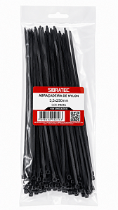 ABRACADEIRA NYLON 3,5 X 250MM - PRETA