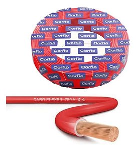 CABO FLEXÍVEL 750V 2,5mm² - VERMELHO CORFIO- 100 MTS