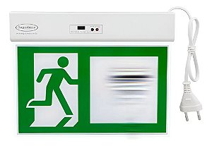 SINALIZAÇÃO SAÍDA SLIM DF ROTA DE FUGA C/ SELETOR 24X18-SA