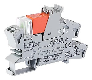 RELE INTERFACE BASE COM DIODO E LED VERDE 2NANF 8A 24VCC WAGO