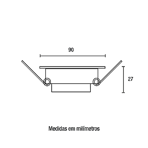 KIT COM 10 SPOT LED SLIM DE EMBUTIR QUADRADO 6W BIVOLT 6500K BRANCO