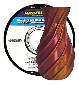 Filamento Pla 1.75mm Masterprint Impressão 3d 1kg SILK DOURADO/ROXO