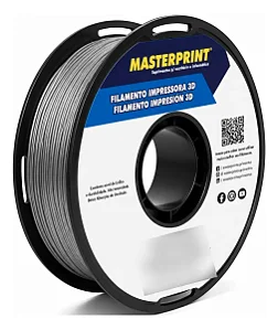 Filamento Impressora 3d Masterprint Pla Prata 1.75mm 1kg