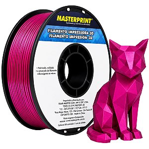 Filamento Masterprint Pla Silk Vermelho Purpura 1kg 1.75mm