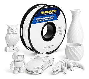 Filamento Pla 1,75mm Masterprint Silk Branco 1kg Alta Qualidade 3d