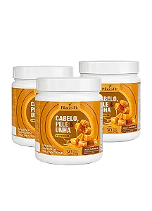 Combo 3 Caramelo Suplemento Cabelo, Pele e Unha PILATES FIT 300g