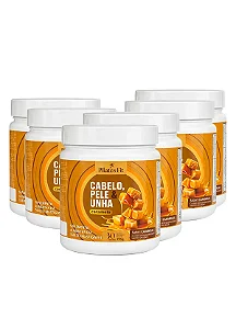 Combo 6 Caramelo Suplemento Cabelo, Pele e Unha PILATES FIT 300g