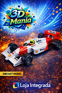 Miniatura Colecionável McLaren MP4/4 Ayrton Senna Vermelho e Branco com Acabamento Premium