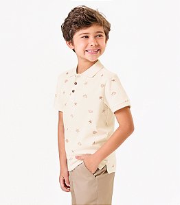 Camisa Polo Infantil Estampada Trick Nick