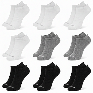 Kit 9 Pares Meias Selene Sapatilha Soquete Invisível