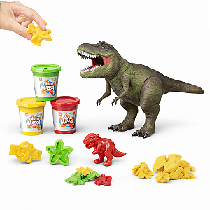 T-Rex Ataca com Massinha, Forminhas e Acessórios - Diver Toys
