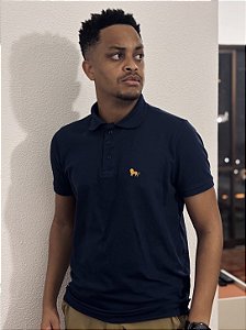 Polo Piquet Gold Azul Marinho