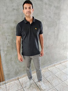 Polo Piquet Gold Preta