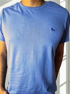 Camiseta Basica Minimalista Azul Medio