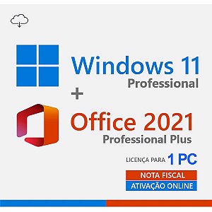 Windows 11 Pro + Office 2021 Pro Vitalício