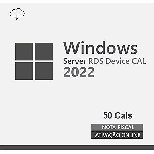 Cal de Acesso Remoto Windows Server 2022 – 50 dispositivos
