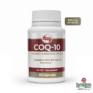COQ-10: Coenzima Q10 e Vitamina E (200mg) 60 Cápsulas - Vitafor