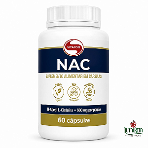NAC Vitafor 600mg 60 Cápsulas – N-Acetil L-Cisteína