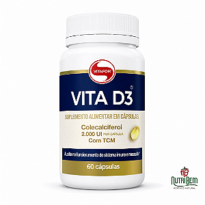 Vita D3 Vitafor 2.000 UI 60 Cápsulas – Vitamina D3 com TCM