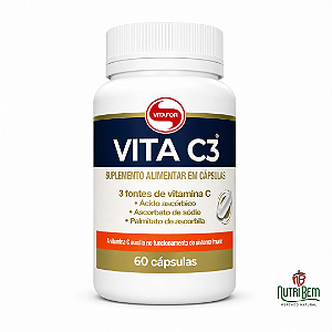 Vita C3 Vitafor 60 Cápsulas – Vitamina C com 3 Fontes