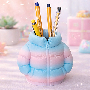 Porta Lápis Jaqueta Puffer