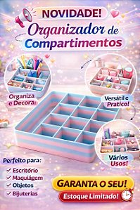 Organizador de Compartimentos Multiuso para Mesa e Maquiagem