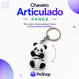Chaveiro Articulado Pandinha - Super Fofo